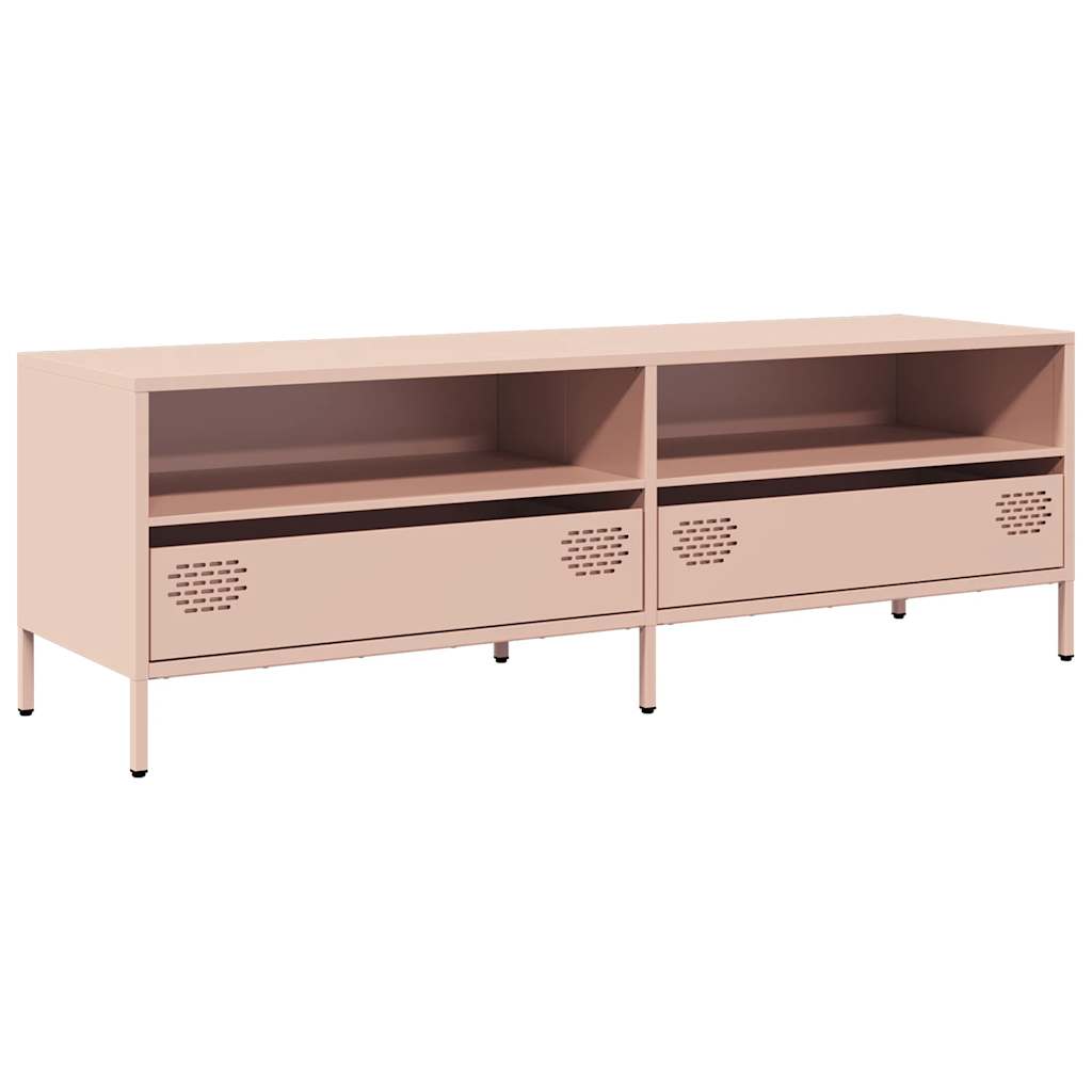 Mueble para tv - mueble tv - mesa de tv acero laminado en frío rosa 135x39x43,5 cm