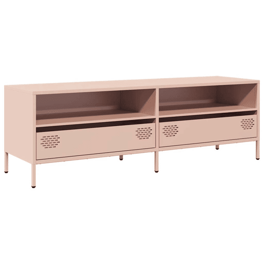 Móvel de TV - Modulo de TV - Armário de TV 135x39x43,5 cm aço laminado a frio rosa