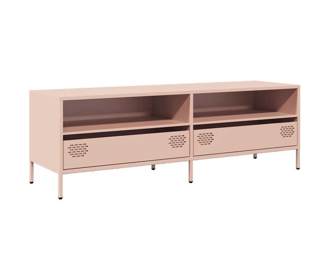Mueble para tv - mueble tv - mesa de tv acero laminado en frío rosa 135x39x43,5 cm