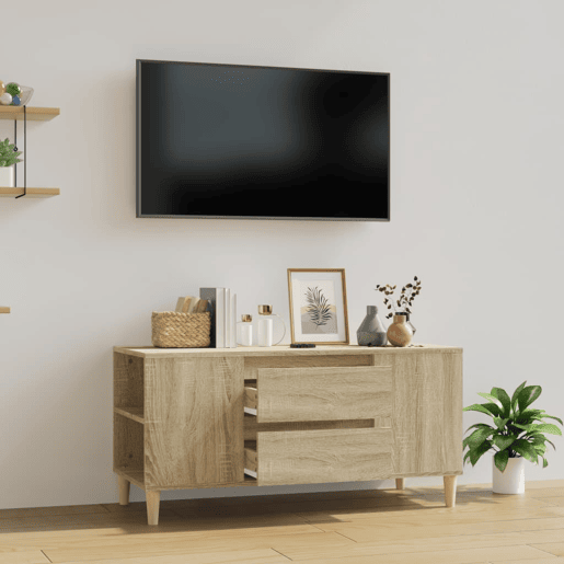 Móvel p TV, Armário de TV 102x44,5x50 cm derivados de madeira carvalho sonoma
