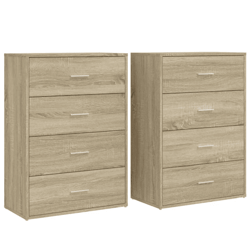 vidaXL Aparadores 2 pcs 60x31x84 cm derivados madeira carvalho sonoma