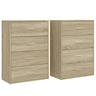 vidaXL Aparadores 2 pcs 60x31x84 cm derivados madeira carvalho sonoma