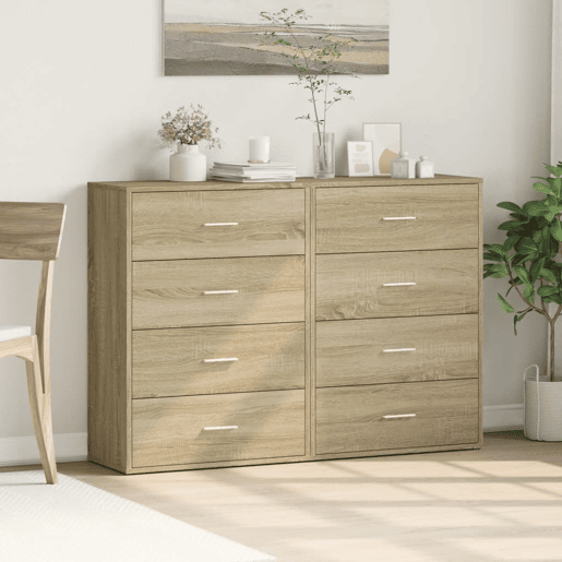 vidaXL Aparadores 2 pcs 60x31x84 cm derivados madeira carvalho sonoma