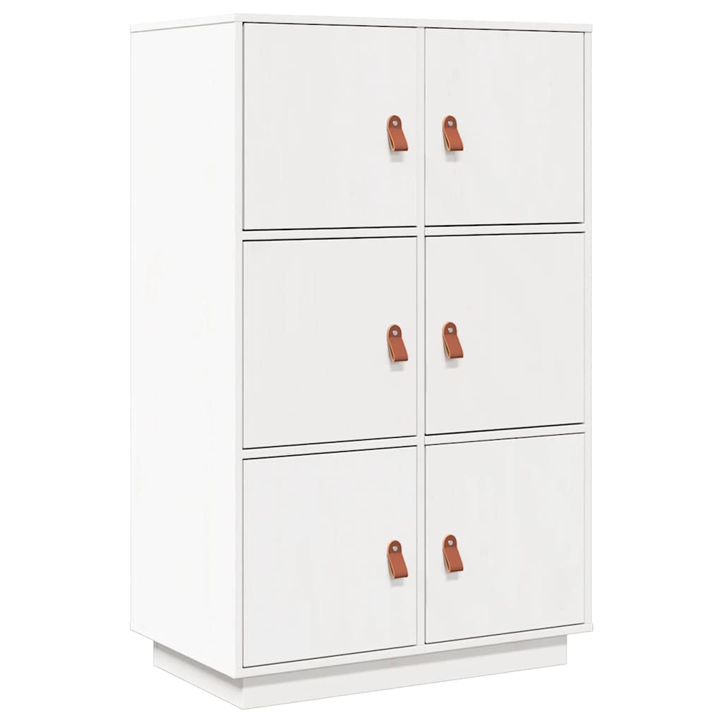 Vidaxl aparador de madera maciza de pino blanco 67x40x108,5 cm