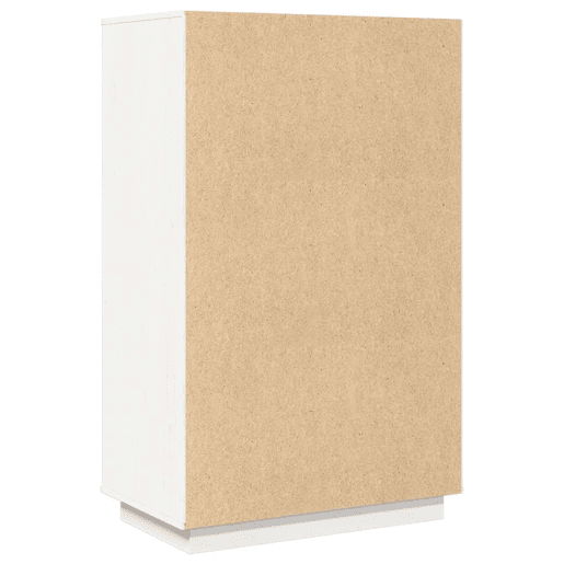 vidaXL Aparador alto 67x40x108,5 cm pinho maciço branco