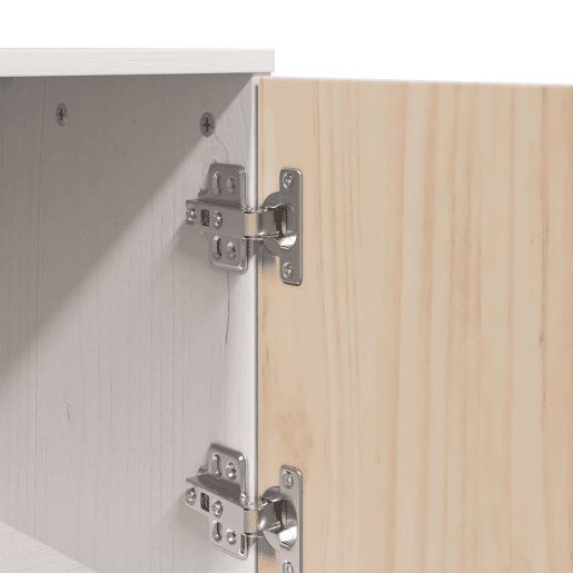 vidaXL Aparador alto 67x40x108,5 cm pinho maciço branco