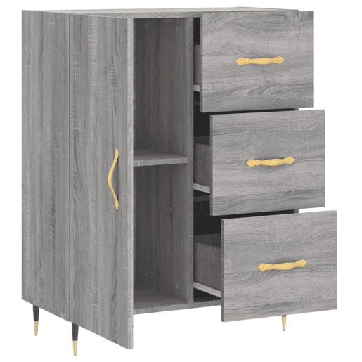 vidaXL Aparador 69,5x34x90 cm derivados de madeira cinzento sonoma