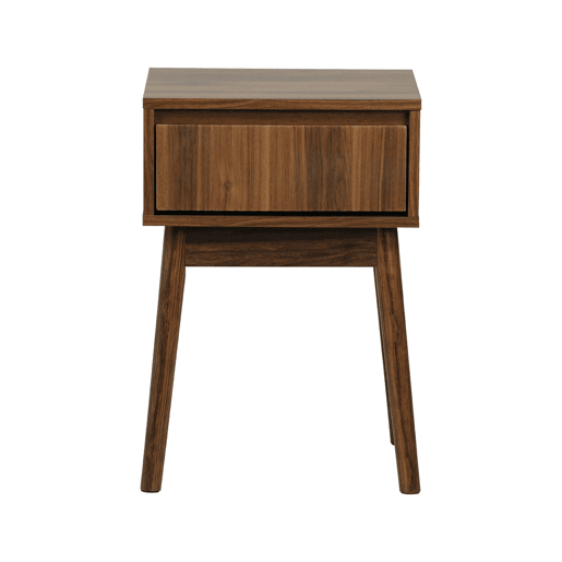Mesa de cabeceira decor madeira 1 gaveta, Linear, Madeira de nogueira, 39x39x55.4 cm