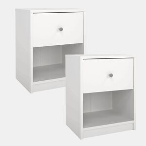 Conjunto de 2 mesas Ebro com 1 gaveta