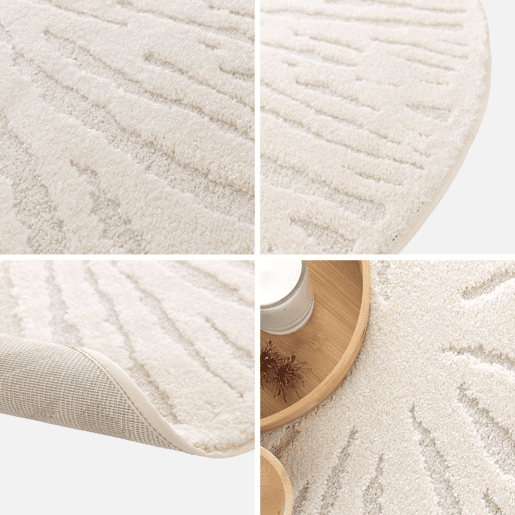 Tapete interior redondo, creme, Helen, Creme, 160x160x1.4 cm