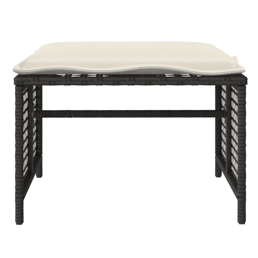 vidaXL 4 pcs conj. sofás p jardim c almofadões vime PEvidro preto vidaXL 4 pcs conj. sofás p jardim c almofadões vime PEvidro preto