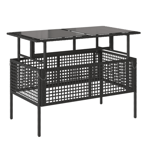 vidaXL 4 pcs conj. sofás p jardim c almofadões vime PEvidro preto vidaXL 4 pcs conj. sofás p jardim c almofadões vime PEvidro preto