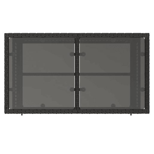 vidaXL 4 pcs conj. sofás p jardim c almofadões vime PEvidro preto vidaXL 4 pcs conj. sofás p jardim c almofadões vime PEvidro preto