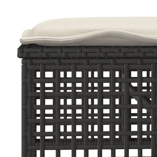 vidaXL 4 pcs conj. sofás p jardim c almofadões vime PEvidro preto vidaXL 4 pcs conj. sofás p jardim c almofadões vime PEvidro preto