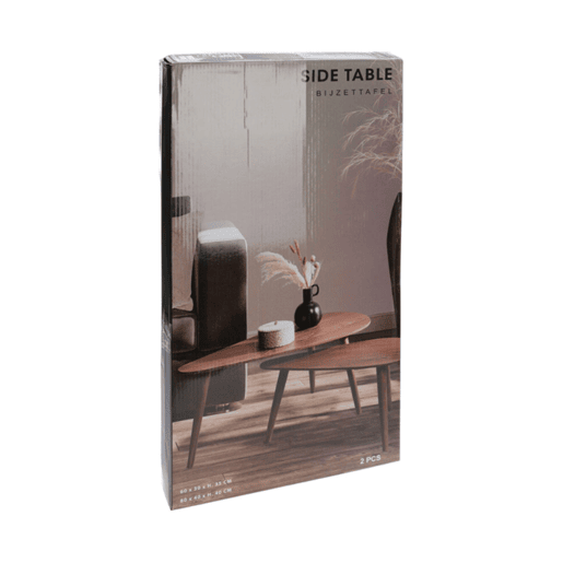 Well Home Conjunto de 2 mesas laterais em forma de gota