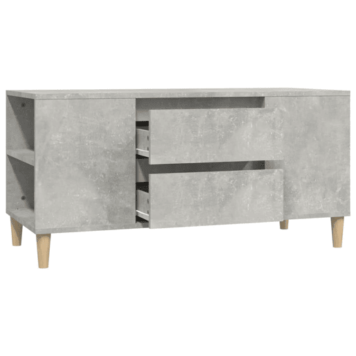 Móvel p TV, Armário de TV 102x44,5x50 cm derivados madeira cinzento cimento