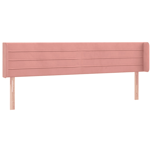 vidaXL Cabeceira de cama c luzes LED veludo 163x16x7888 cm rosa