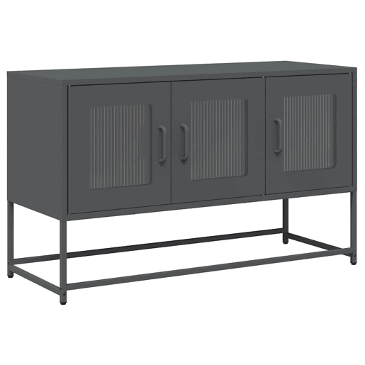 Móvel de TV - Modulo de TV - Armário de TV 100,5x39x60,5 cm aço laminado a frio antracite