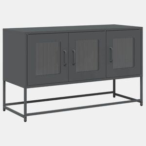 Móvel de TV - Modulo de TV - Armário de TV 100,5x39x60,5 cm aço laminado a frio antracite
