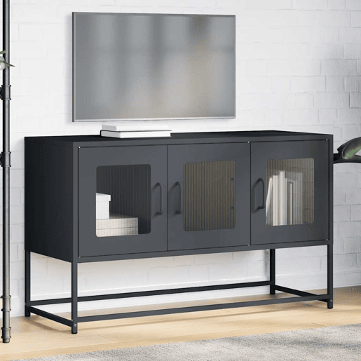 Móvel de TV - Modulo de TV - Armário de TV 100,5x39x60,5 cm aço laminado a frio antracite