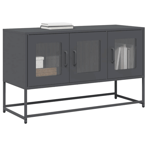 Móvel de TV - Modulo de TV - Armário de TV 100,5x39x60,5 cm aço laminado a frio antracite