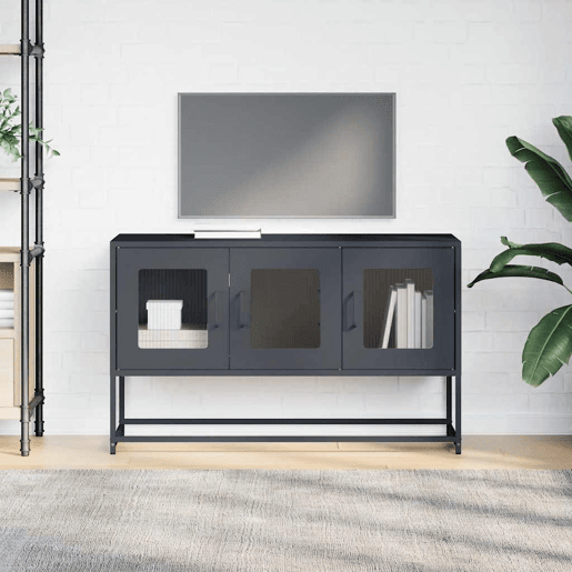 Móvel de TV - Modulo de TV - Armário de TV 100,5x39x60,5 cm aço laminado a frio antracite