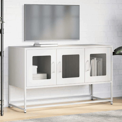 Móvel de TV - Modulo de TV - Armário de TV 100,5x39x60,5 cm aço laminado a frio branco