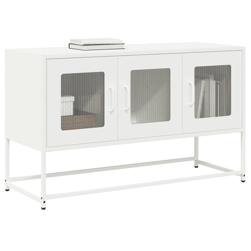 Móvel de TV - Modulo de TV - Armário de TV 100,5x39x60,5 cm aço laminado a frio branco