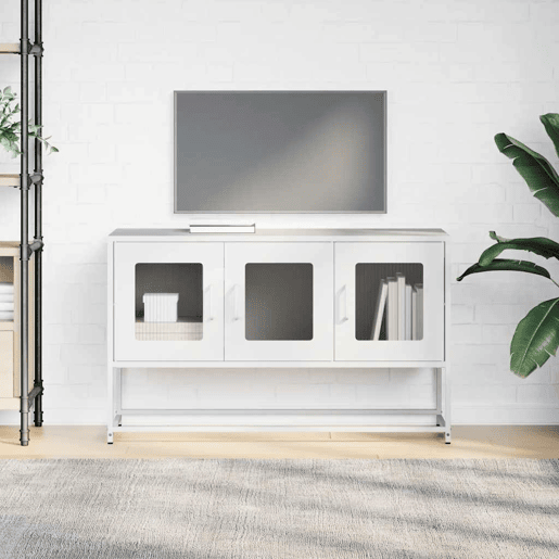 Móvel de TV - Modulo de TV - Armário de TV 100,5x39x60,5 cm aço laminado a frio branco