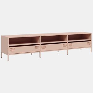 Móvel de TV - Modulo de TV - Armário de TV 202x39x43,5 cm aço laminado a frio rosa