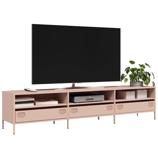 Móvel de TV - Modulo de TV - Armário de TV 202x39x43,5 cm aço laminado a frio rosa