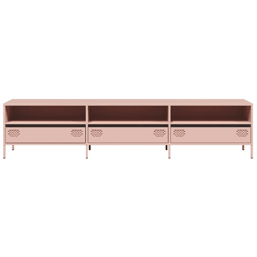 Móvel de TV - Modulo de TV - Armário de TV 202x39x43,5 cm aço laminado a frio rosa