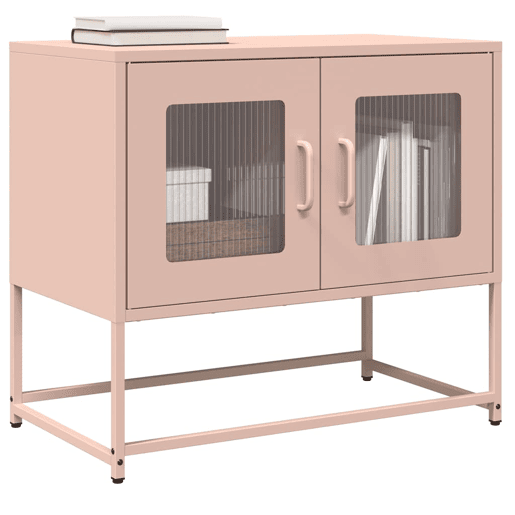 Móvel de TV - Modulo de TV - Armário de TV 68x39x60,5 cm aço laminado a frio rosa