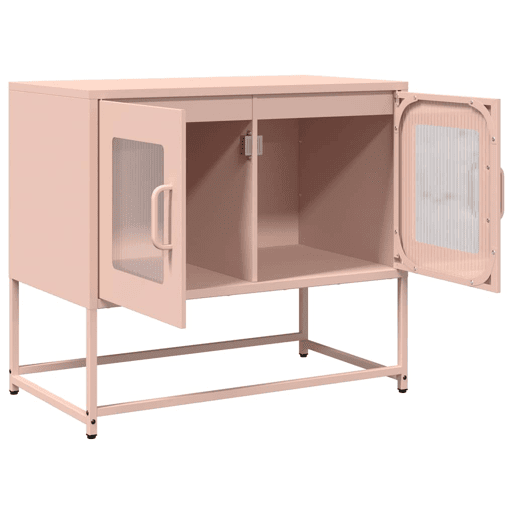 Móvel de TV - Modulo de TV - Armário de TV 68x39x60,5 cm aço laminado a frio rosa