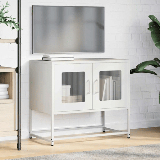 Móvel de TV - Modulo de TV - Armário de TV 68x39x60,5 cm aço laminado a frio branco