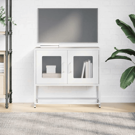 Móvel de TV - Modulo de TV - Armário de TV 68x39x60,5 cm aço laminado a frio branco
