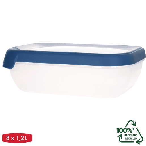 Curver Pack 8 recipientes herméticos (1,2L) Curver Pack 8 recipientes herméticos (1,2L)