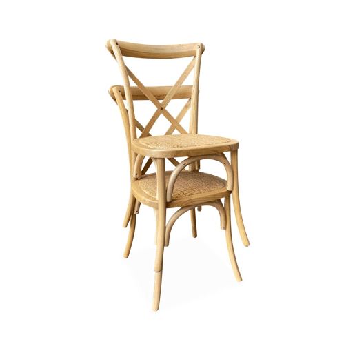 Cadeira de bistrô vintage madeira, set de 4, Belleville, Natural, 48.5x53.5x88.5 cm