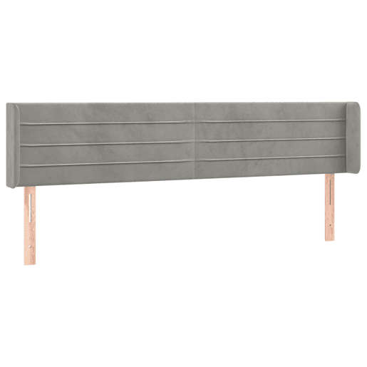 vidaXL Cabeceira cama c luzes LED veludo 163x16x7888 cm cinza-claro vidaXL Cabeceira cama c luzes LED veludo 163x16x7888 cm cinza-claro