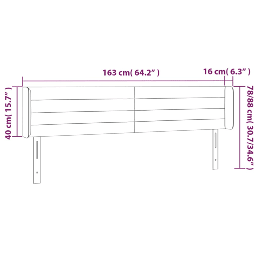 vidaXL Cabeceira cama c luzes LED veludo 163x16x7888 cm cinza-claro vidaXL Cabeceira cama c luzes LED veludo 163x16x7888 cm cinza-claro