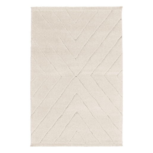 Alcatifa interior tufada em creme com relevo claro, Meryl, 290x200x2.2 cm
