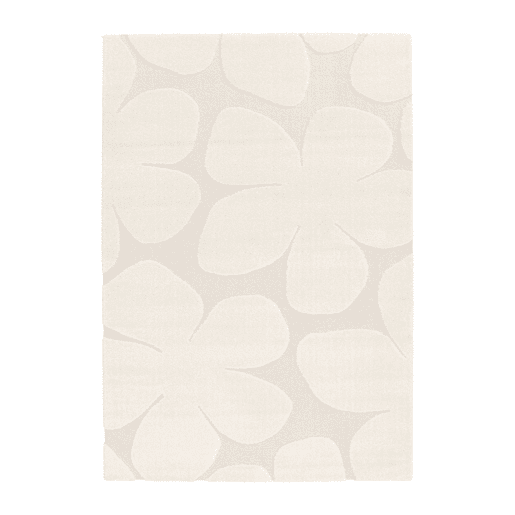 Tapete interior padrão flores creme, Betty, 150x80x1.4 cm