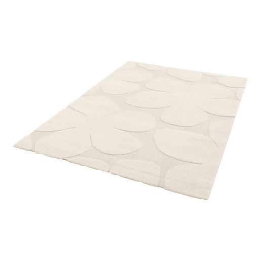 Tapete interior padrão flores creme, Betty, 150x80x1.4 cm