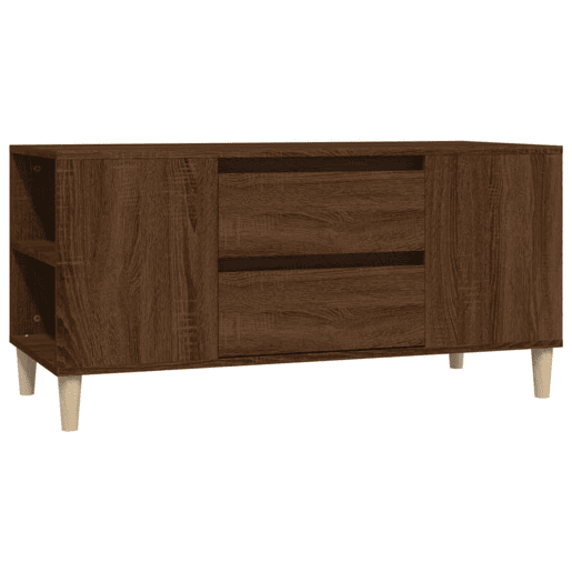 Móvel p TV, Armário de TV 102x44,5x50 cm derivados madeira carvalho castanho