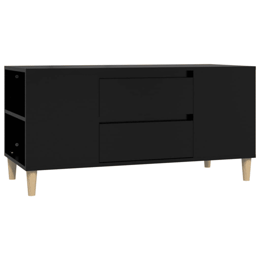Móvel para TV - Móvel de TV - Armário de TV 102x44,5x50 cm derivados de madeira preto