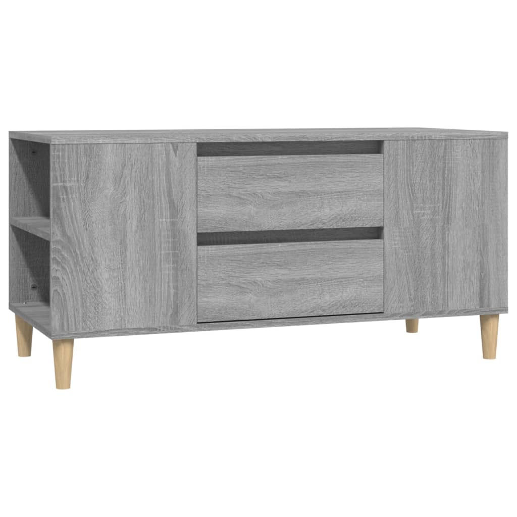mueble tv - mesa de tv madera contrachapada gris sonoma 102x445x50 cm