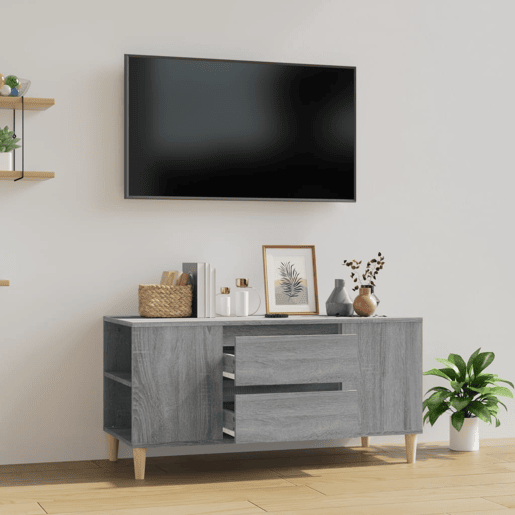 Móvel para TV - Móvel de TV - Armário de TV 102x44,5x50 cm derivados madeira cinzento sonoma