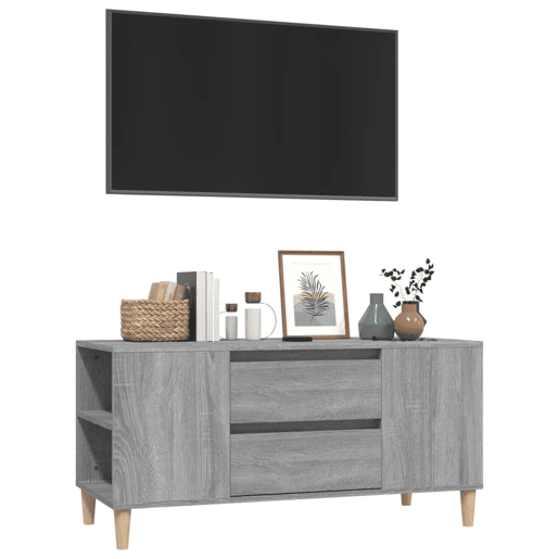 Móvel para TV - Móvel de TV - Armário de TV 102x44,5x50 cm derivados madeira cinzento sonoma