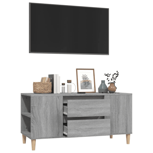 Móvel para TV - Móvel de TV - Armário de TV 102x44,5x50 cm derivados madeira cinzento sonoma