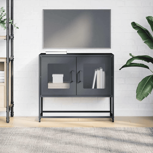Móvel de TV - Modulo de TV - Armário de TV 68x39x60,5 cm aço laminado a frio antracite